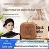 Black Kaki & Mugwort Herbal Shampoo Soap with He Shou Wu & Cypress Leaf - Handmade 
