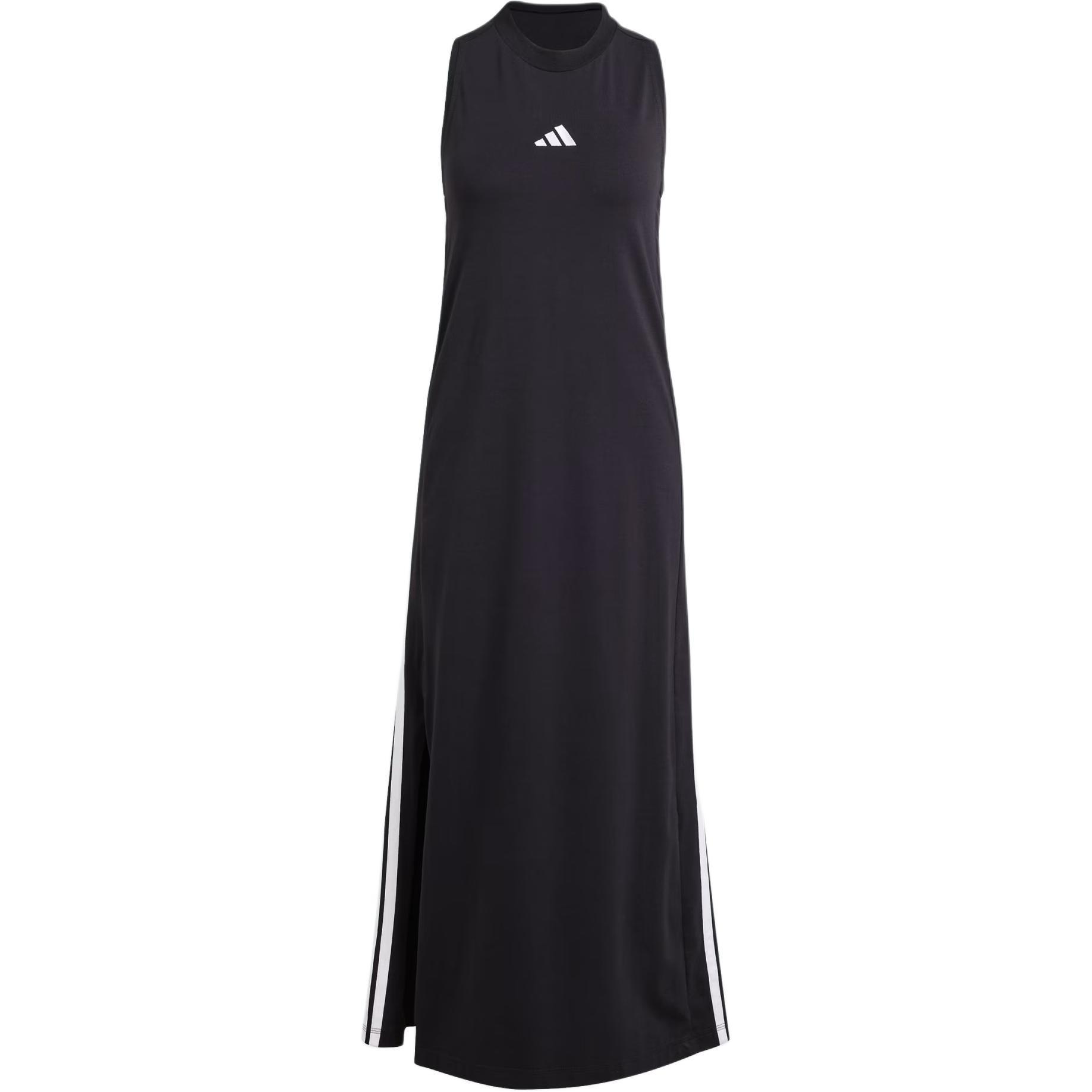 (WMNS) adidas Essentials 3-Stripes Long Racerback Dress Asia Sizing  Black White  Women s JE1208 L
