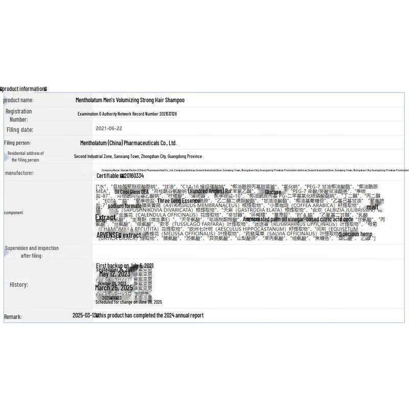 Mentholatum Herren Volumen & Öl Kontrolle Shampoo
