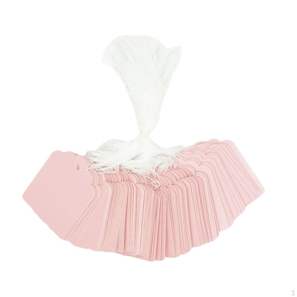 100 sztuk pustych etykiet ze sznurkiem do oznaczania i pakowania prezentów