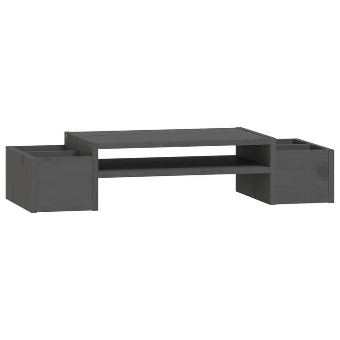 VidaXL Support de Moniteur Rehausseur d'Ecran Support pour Ordinateur Portable Bureau Maison Intérieur Gris 70x27,5x15 cm 813966