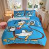 3pcs Blue Donald Duck Printed Quilt Set Soft and Comfortable Quilt Cover for Bedroom, Guest Room W003