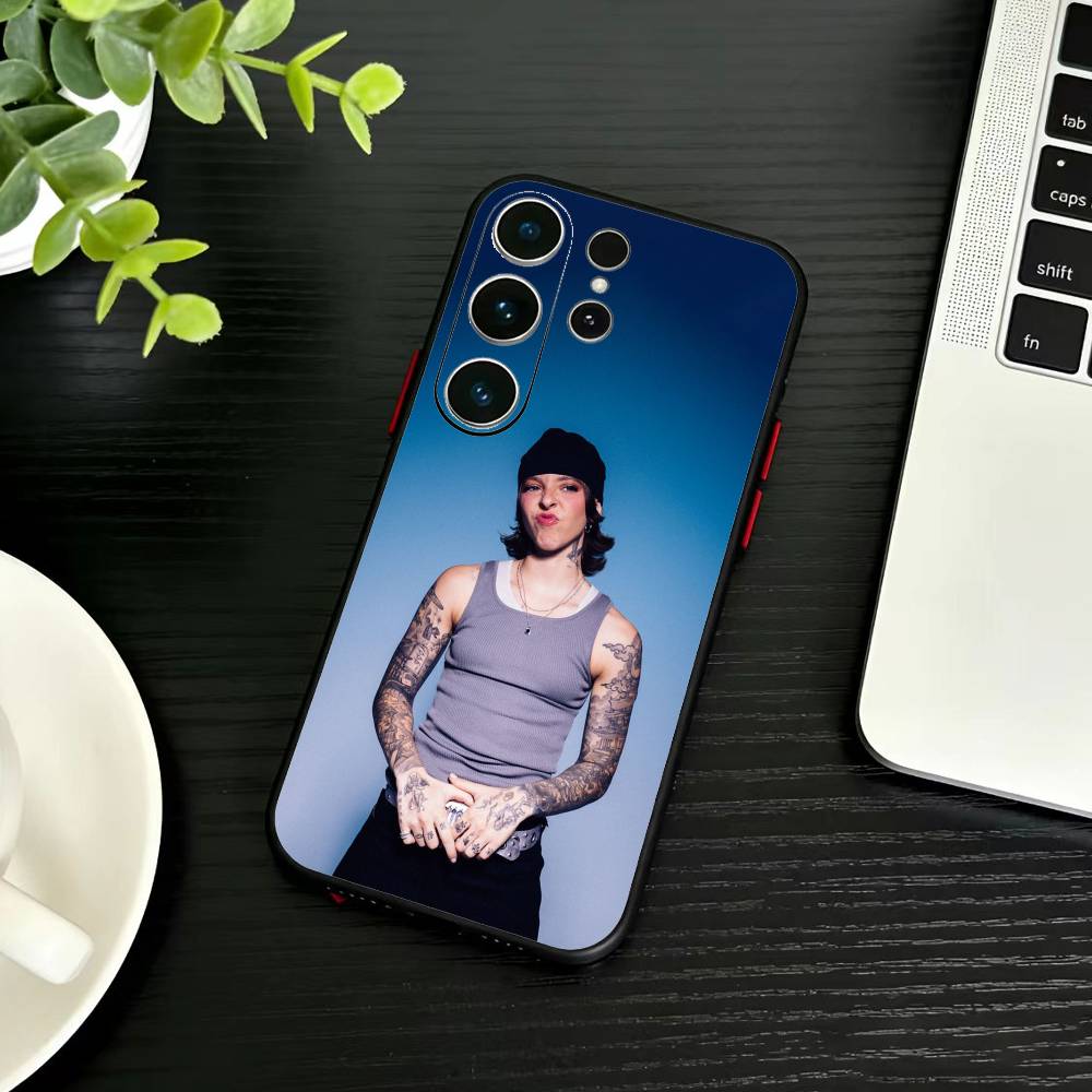 Singer E-Young Miko Phone Case For Samsung S26,S25,S24,S23,S22,S30,S21,Ultra,Plus,FE 5G Black Soft Cover