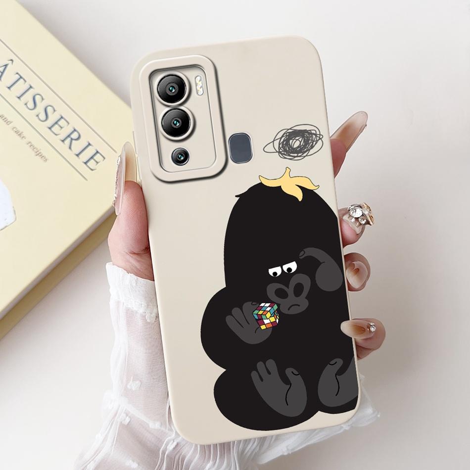 For Infinix Hot 12i Case Hot 12 Play Hot12i X665B X6816C Cute Panda Rabbit Cartoon Camera Protective Soft Silicone Phone Case