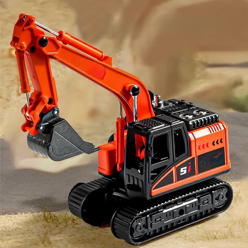 Inertia Bulldozer And Excavator Toy With Alloy Shovel For Kids Construction Play