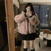 Double Sided Winter Coat Women Clothing Imitation Mink Fur Fur Hooded Cotton Jacket Female Warm Cotton-padded Clothes Outerwear
