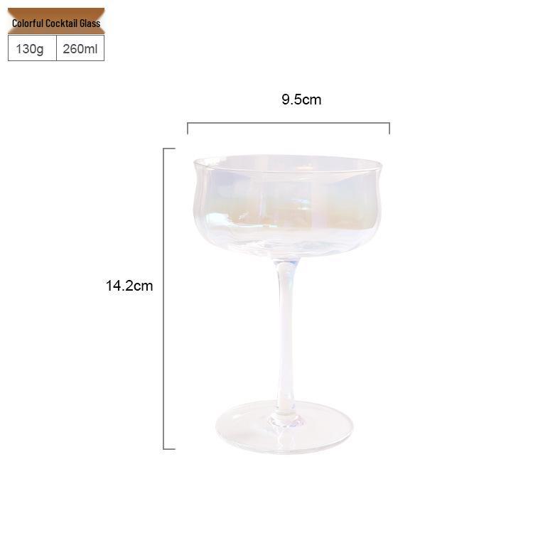 Tulip Crystal Glass Ribbed Cocktail & Juice Cup Set