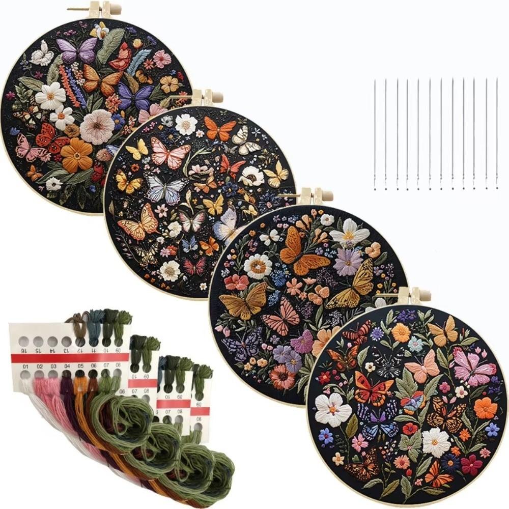 Embroidery Frame Fabric Material Package Cat DIY Craft Kits New Embroidery Kit  Handmade
