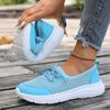 Fashion Women 2025 Casual and Comfortable Shoes Summertime Flat Lace-up Shoes Women Pu Leather Mesh Ventilation Sneakers