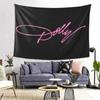 Dolly Parton Pink Sparkle Tapestry Wall Hanging Aesthetic Home Decor Tapestries for Living Room Bedroom