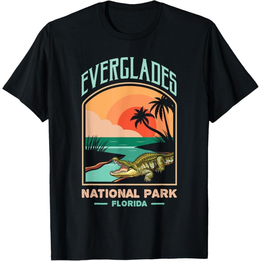 Everglades National Park US Crocodile Florida Alligators T-Shirt(1) XXXXXL чёрный