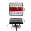 Gelb und Rot Weiß Beleuchtung Auto Lkw Rücklicht 2 Stück/Set Kombination Abschleppen Rücklicht 16 LEDs Anhänger Rücklicht mit Magnet 12V
