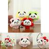 Adorable Colorful Panda Plush Keychain Accessory With Cute Flower Design For Bags