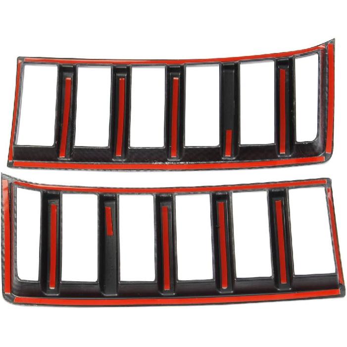 Carbon Fiber Front Headlights Grille Vent Trim Cover For Toyota Tundra 2022-2026