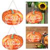 12x9in Fall Wooden Pumpkin Hanging Welcome Door Sign with Rope Thanksgiving Door Hanger Door Decor for Store Kitchen Door Wreath