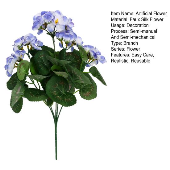 Künstliche Blumendekoration UV-beständig Realistisch Künstlicher Seidenblumenzweig Zuhause Büro Hochzeitsparty Kunstblüten-Dekor Tischmittelstück