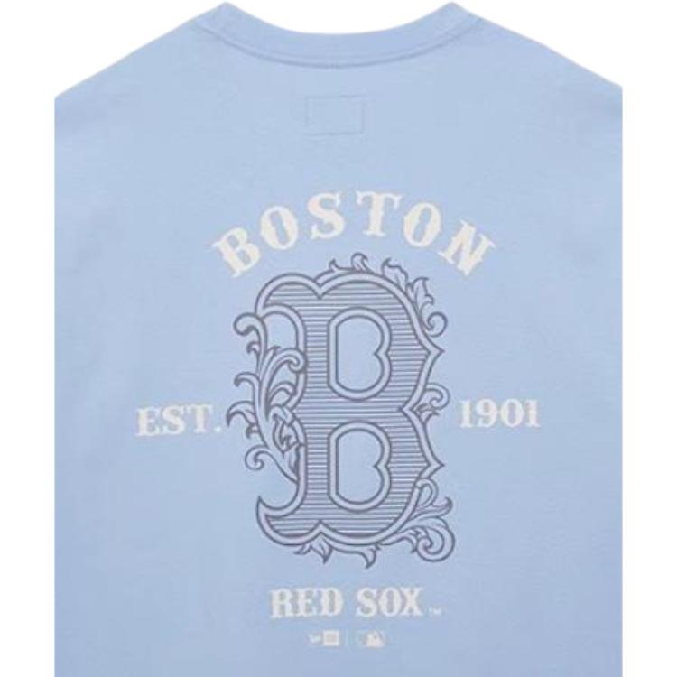 New Era Back Logo Round Neck Summer American Short Sleeve T-Shirt Unisex Tops 14529239