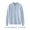 Women's Pure Cashmere POLO Collar Sweater - Autumn/Winter Slimming Loose Fit Base Layer Pullover