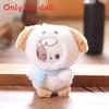 Cute Cat Dog Rabbit Panda With Scarf Plush Toy Pendant Keychain For Bag Decor