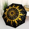 1pc Sun Mandala Automatic Umbrella - 8-Rib Foldable Design, Outdoor Adventures, and Family Celebrations Yy250829077
