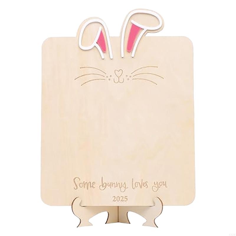 

First Easters Party Decors with Baby s Footprint Keepsakes DIY Table Sign 6XDE