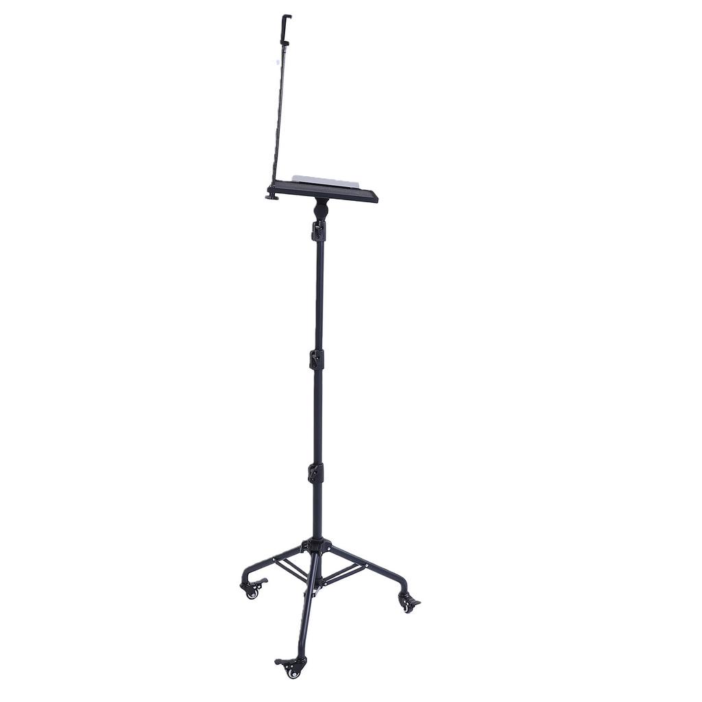 Laptop Tripod Stand Adjustable Height 28 51.2 Inch Portable Projector Tripod Stand with Casters Mouse Tray Phone Holder