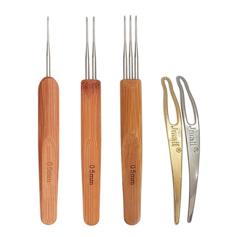 

Different Size Latched Hook Crochet Needle Latched Hook Tool Set for Braid Hair, Carpet Making, Wood Crochet Needle Hook