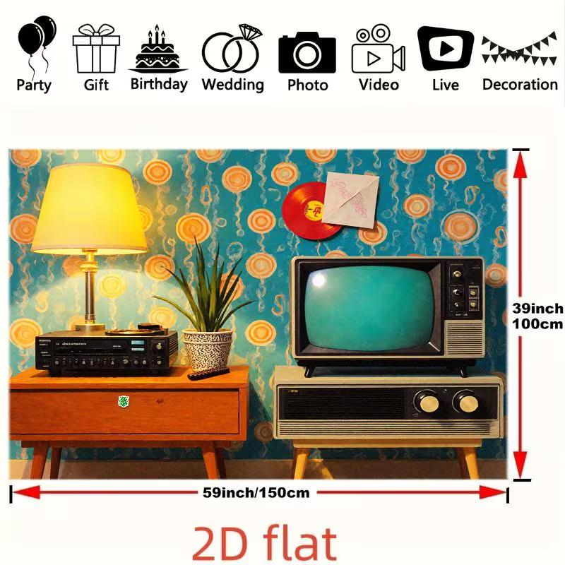 2D Retro Nostalgic Room Background for Video & Photography