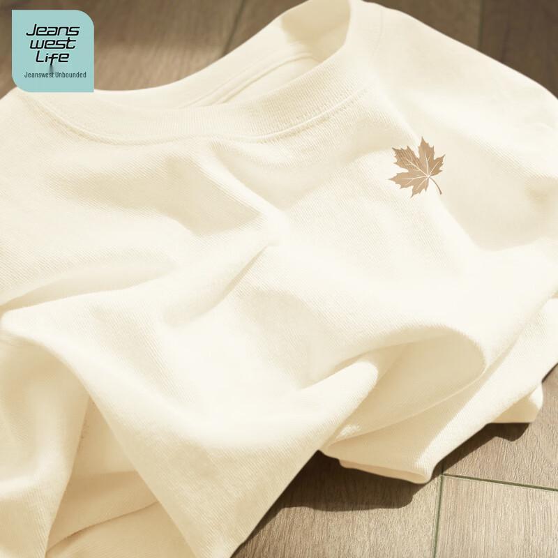 JEANSWEST LIFE Men s Pure Cotton Loose Short Sleeve T-shirt M
