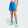 Adidas Originals Striped Logo Loose Fit Mid Waist Casual Shorts Women Shorts Blue JD0817