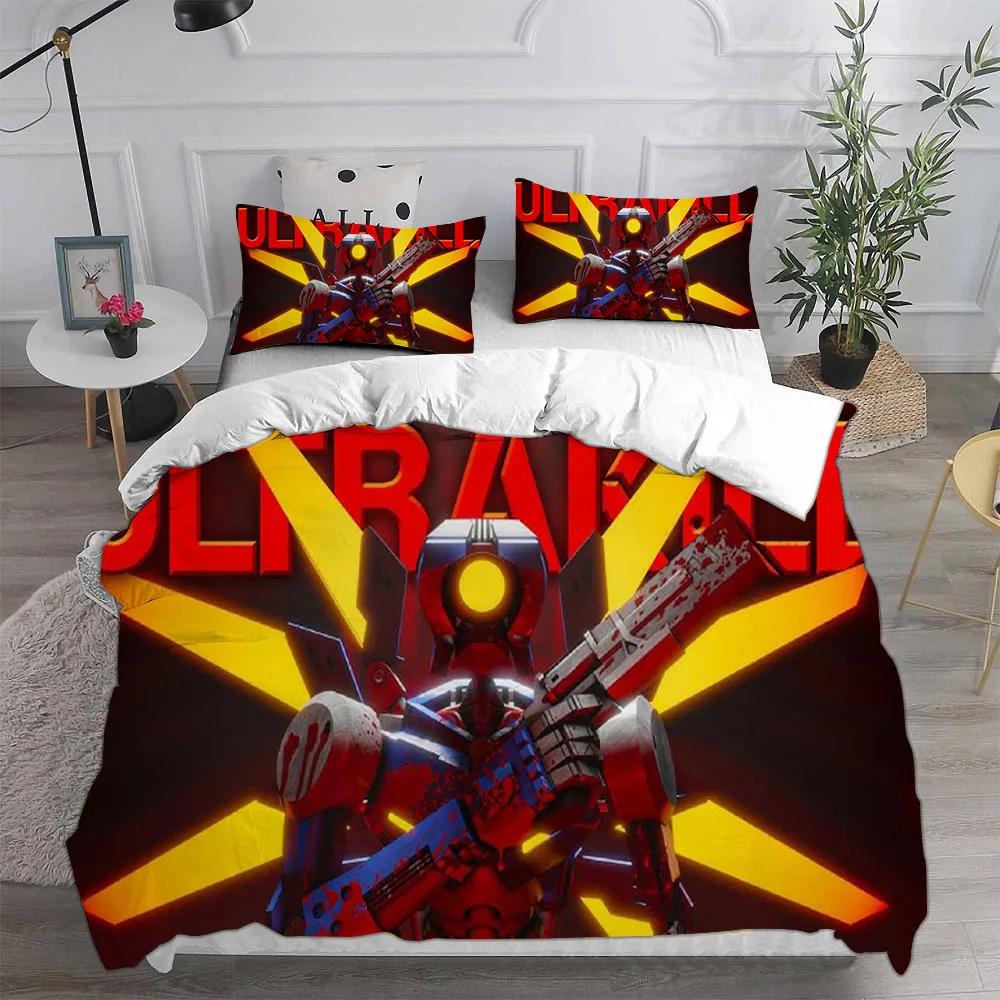 Game Ultrakill Bedding Sets Comforter Quilt Bed Cover Duvet Cover Pillow Case Eu Single Us Twin 2-3 Pieces Sets Kids Adult Size