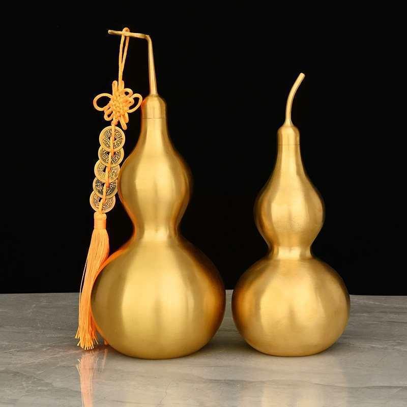 Brass Bagua Gourd with Five Emperors' Coins Pendant – Home Decor Craft