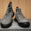 Fashion Male Shoes With Zip Men's Boots Rubber Lightweight Cheap Non Slip Retro Offers Original Deals Designer High Quality Casual Sale