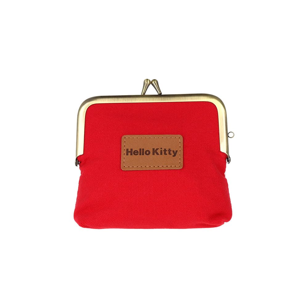 Stationery Sanrio Characters Goods Mini Pouch with Clasp and Tatami Hello S2337509 Sun-Star Embroidery, Kitty,