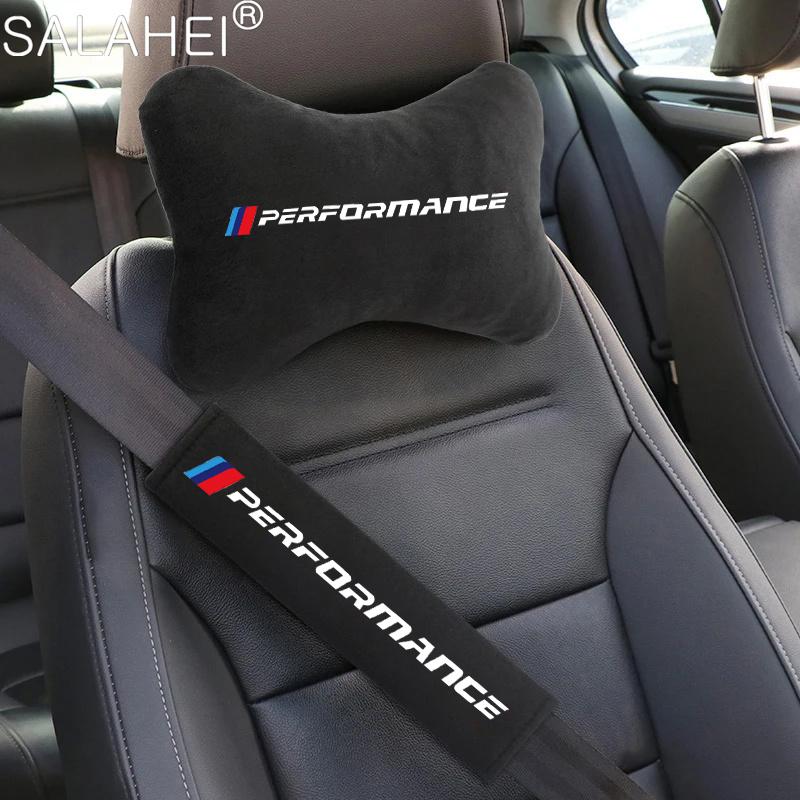 Fashion Car Seats Neck Pillow Headrest Shoulder Pad Accessory For BMW Performance M F31 F34 F32 E52 E53 E60 E90 E91 E92 E93 F01