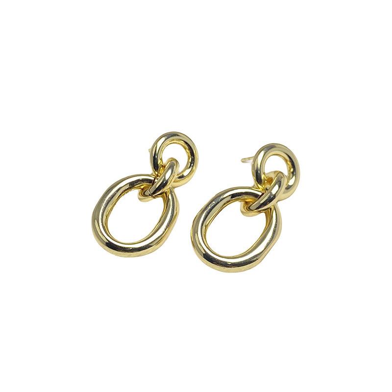 Exaggerated Personality Trendy and Fashionable Long Earrings золотой