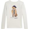 Polo Long Sleeve Crew Neck T-Shirt With Bear Graphic Kids Tops CWPOTSHG8020520-100