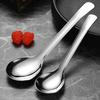 316 Stainless Steel Round Spoon with Deep Head Soup Ice Cream Spoon for Home Dishwasher Safe Rust-Proof Non-Slip Polished Camping Kitchenware