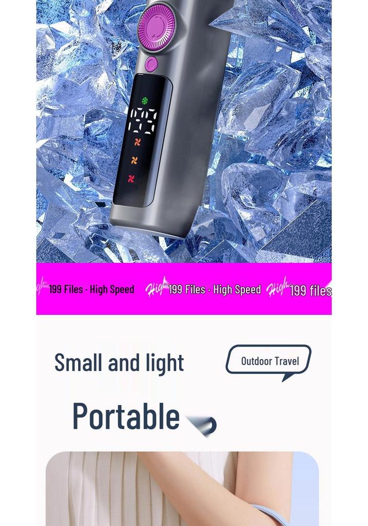 Portable Silent Cooling Mini USB Rechargeable Handheld Fan with Ice Pack