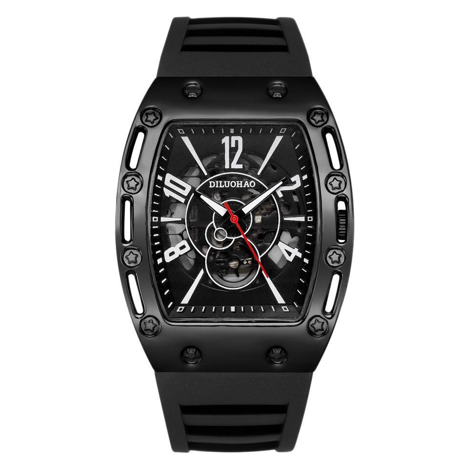 Temu Silicone Sports Quartz Men's Fashion Watch with Large Dial