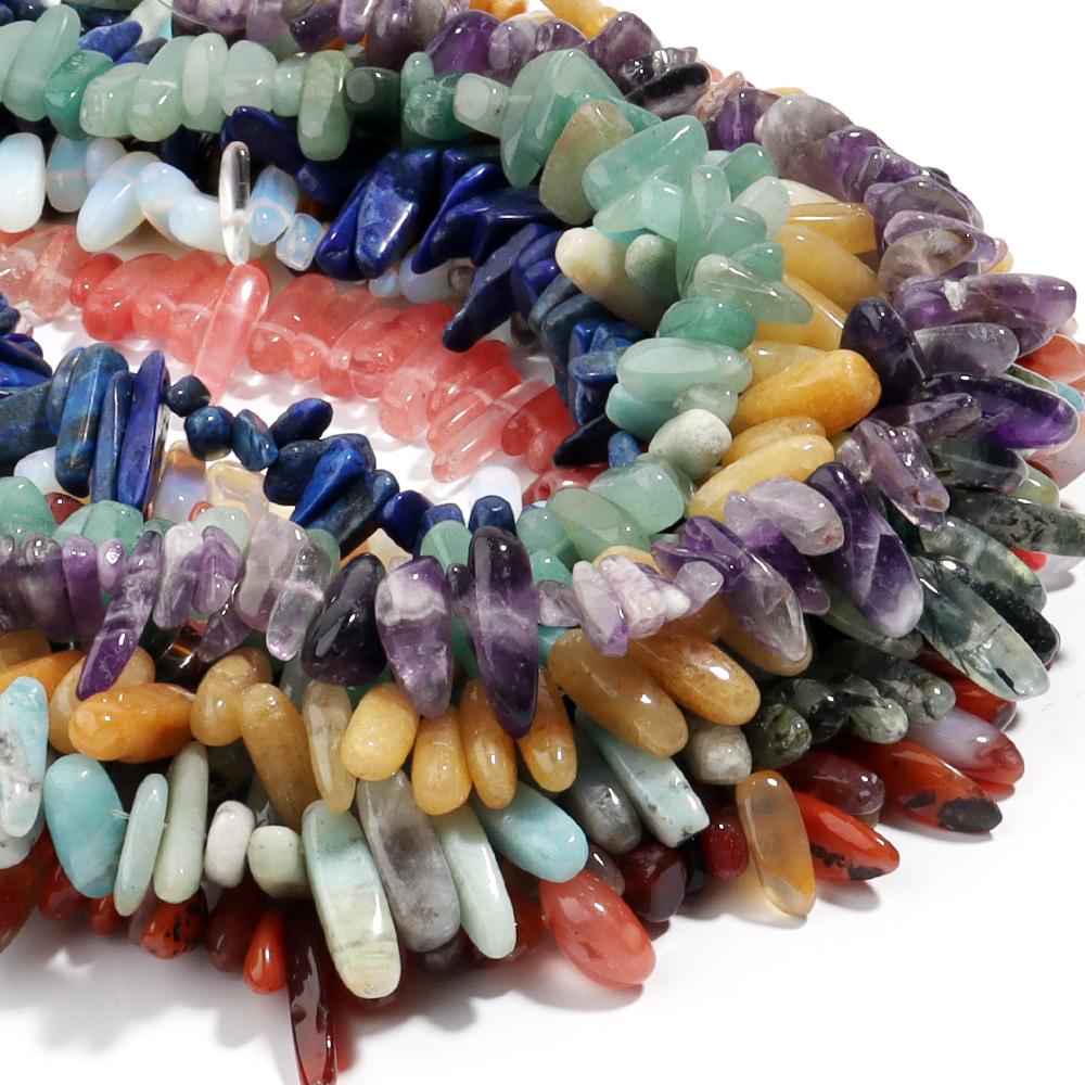 Natural Chips Stone Beads Irregular Gravel Beads Crystal Agate Jade Lava Loose Bead For Making Bracelet Necklace Jewelry Finding