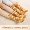 Warm Crew Socks Coral Fleece Fabric Adults Winter Essential Soft Textured Footwear Indoor Outdoor Use
