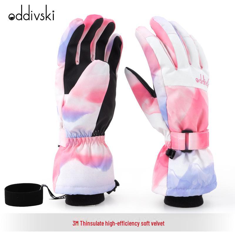Oddivski Adult Touchscreen Ski Gloves - Waterproof, Warm, and Protective for Men and Women in Snow Sports.