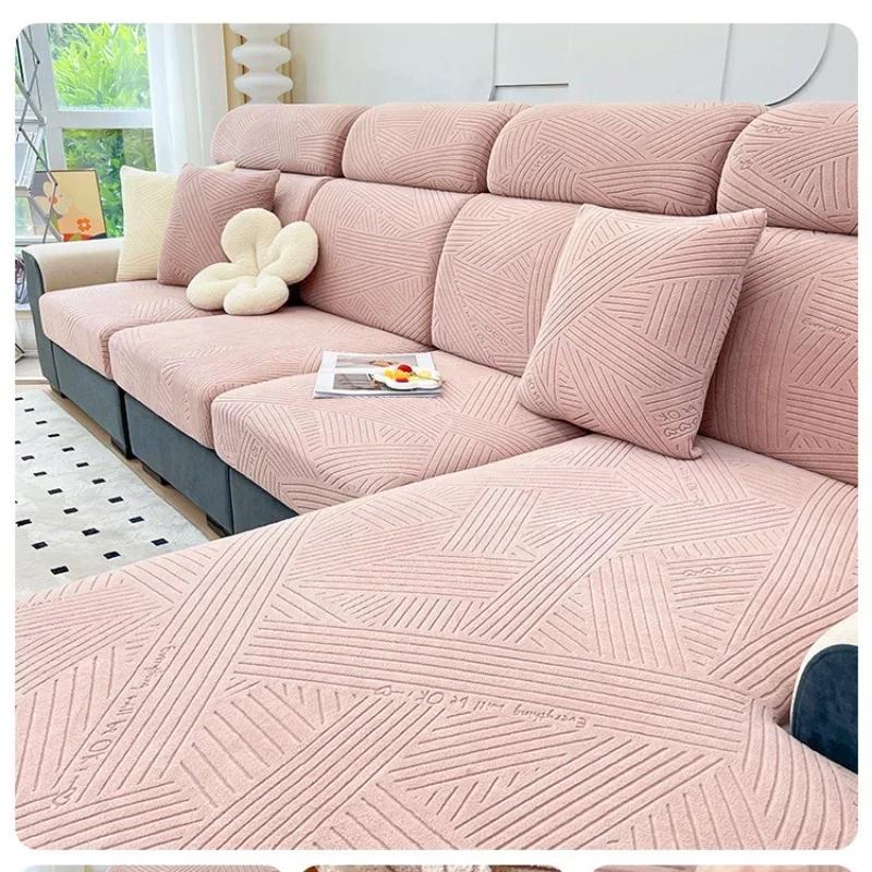 1Pc Elastic Sofa Cover Adjustable Sofa Cover Seat Cushion Energy Slipcover L-Shaped Corner Couch Cover Slipcover 1/2/3/4 Seater