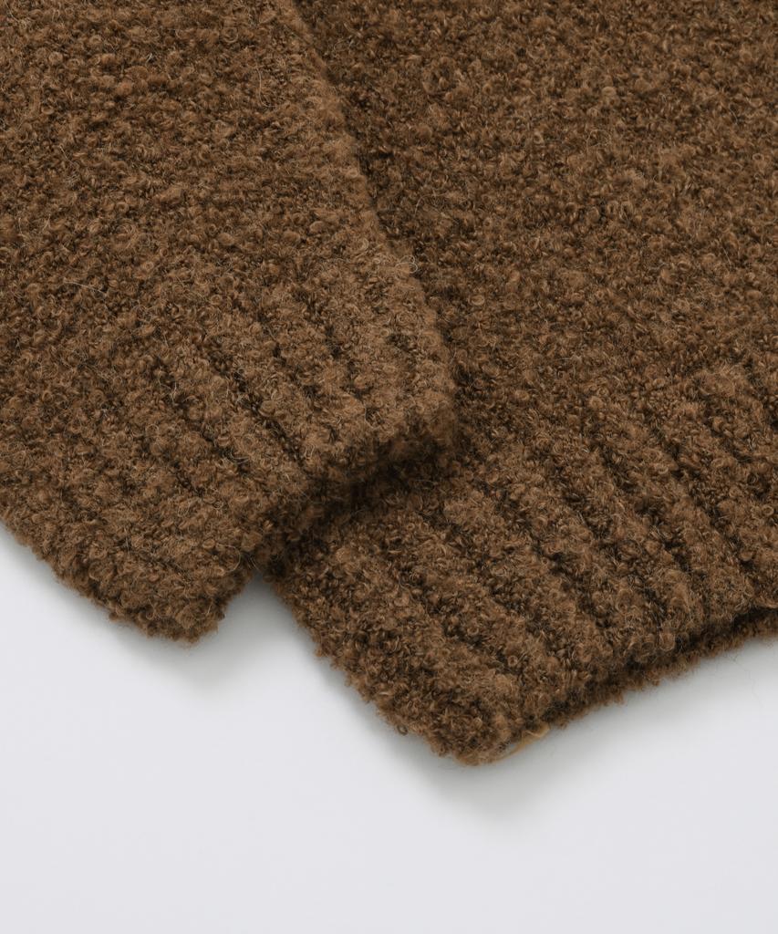 FRIZMWORKS Alpaca Boucle Knit _ Brown