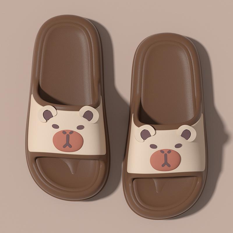 

New Summer Cute Capybara Children s Sandals for Boys and Girls, Non-Slip Bathroom Slippers for Home Use 30-31 коричневий