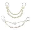 2Pcs Artificial Pearls Chain Bag Decoration Charm Large Imitation Pearls Beads Purse Chain Handbag Chain For Women Bag
