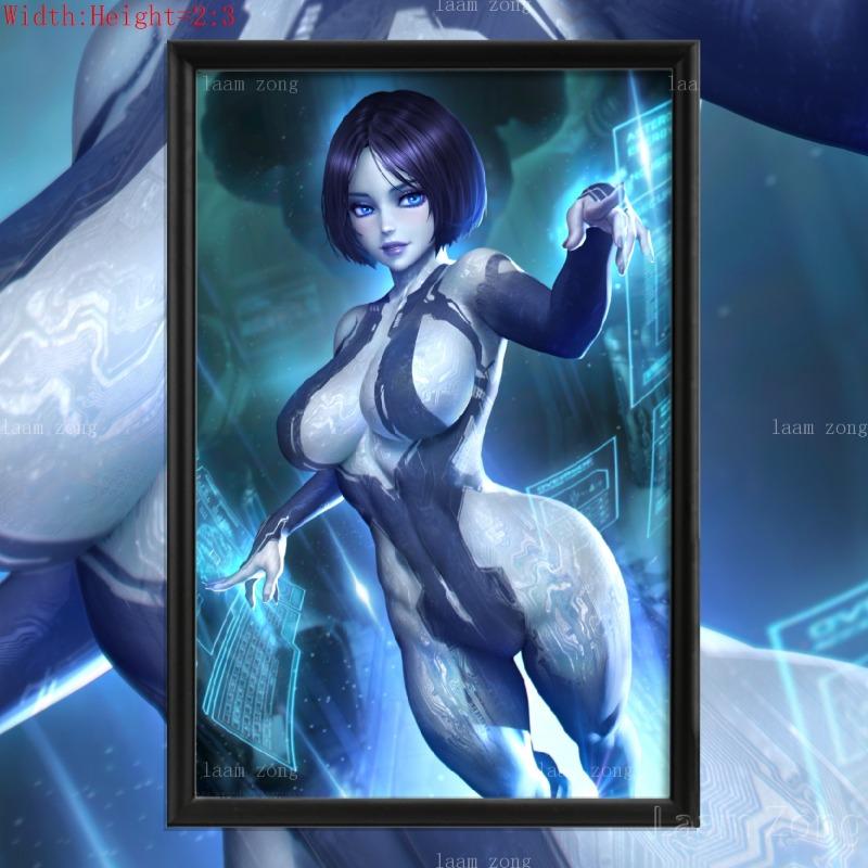 

Cortana-Аниме Игра Арт-Плакат для Гостиной-Спальни, Домашний Шелк, Индивидуальное Украшение, Декор Стен, Печать Картины, Сексуальная Обнаженная Девушка 21cm×30cm NoFrame