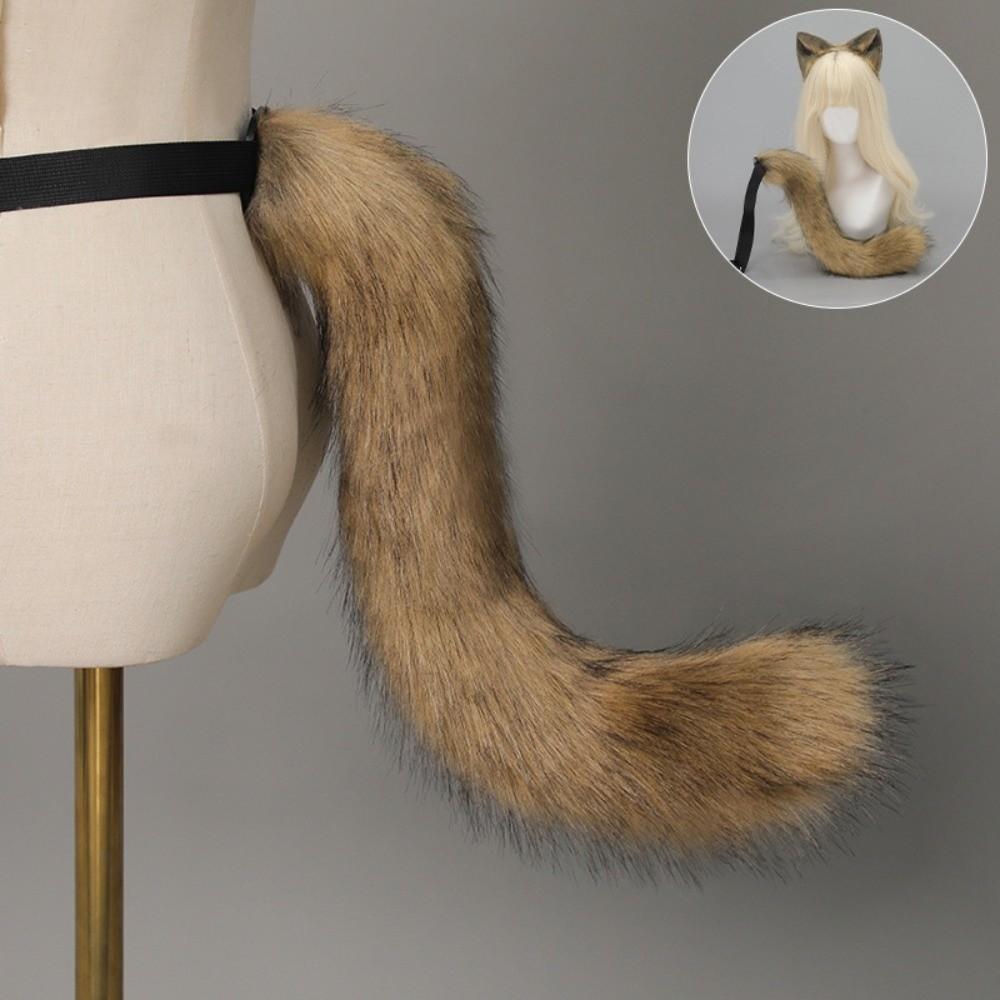 Plüsch-Katzenohren-Haarreif Realistische Tierohren Haarband Neues flauschiges Katzenohren- und Schwanz-Set Haaraccessoires