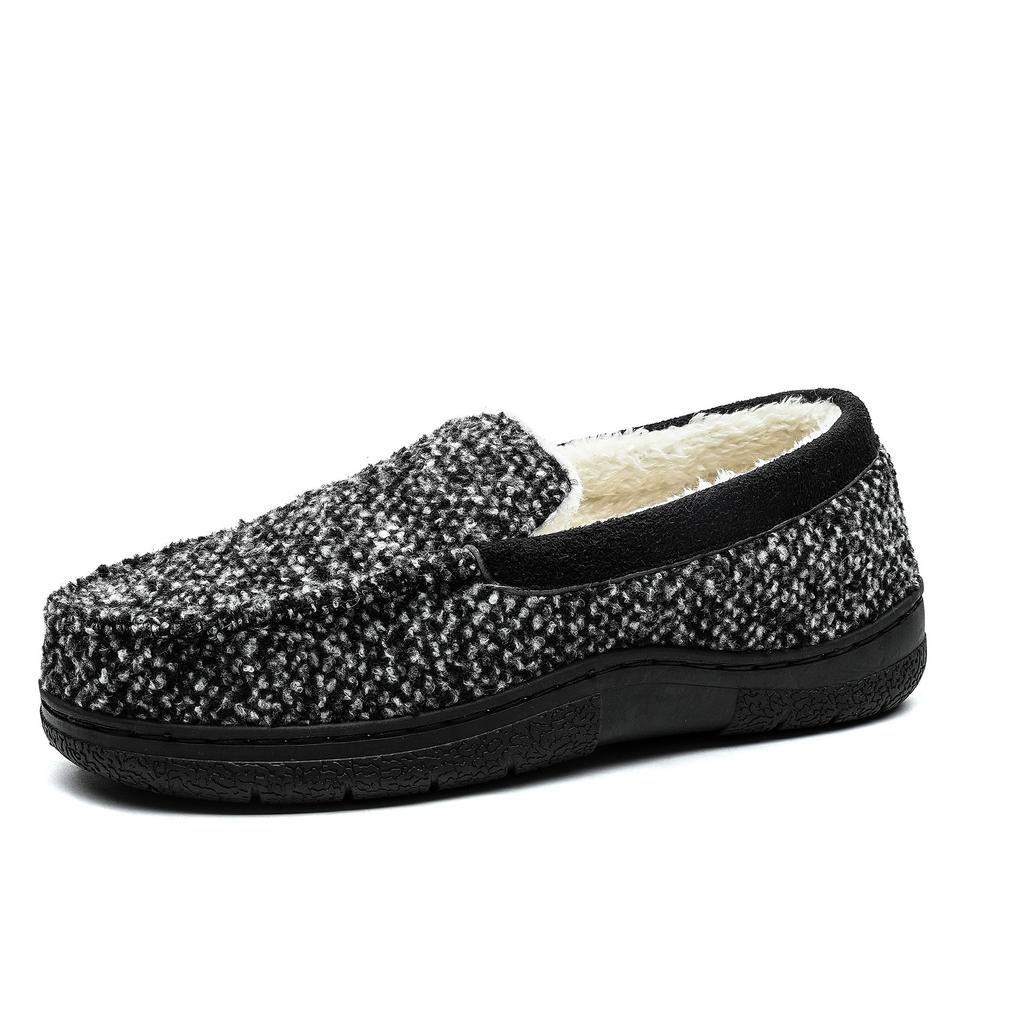 New Men's Wool Mark Shoes To Keep Warm At Home and Wear Piled Non-slip Thickened Cotton Slippers